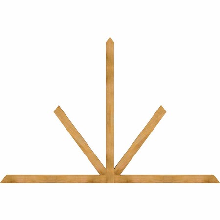 Ekena Millwork Saratoga Rough Sawn Timber Gable Bracket, Western Red Cedar, 108"W x 72"H x 4"D x 4"F, 16/12 Pitch GBW108X72X0404SAR00RWR